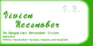 vivien mecsnober business card